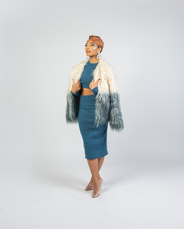 Vivica Faux Fur | Blue