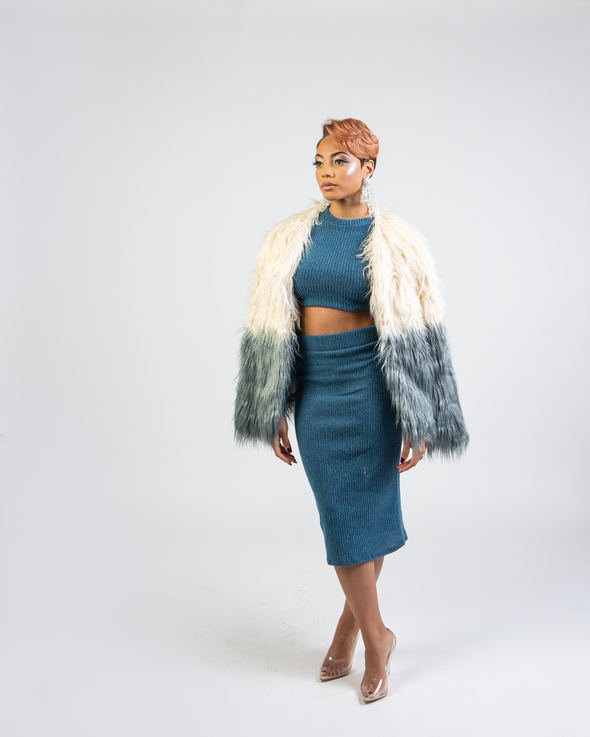 Vivica Faux Fur | Blue