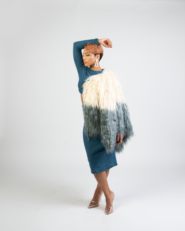 Vivica Faux Fur | Blue