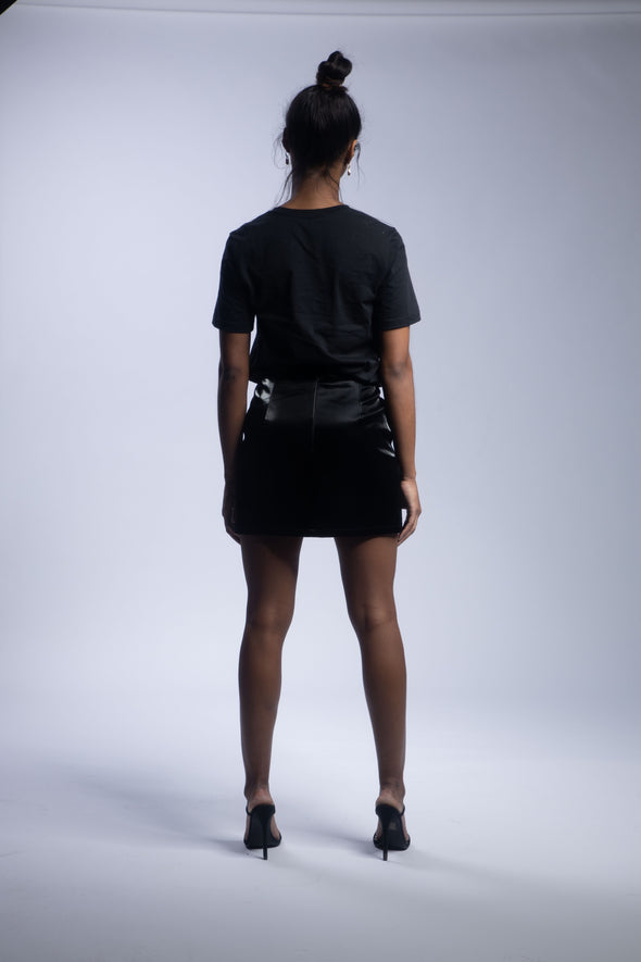 Quinn Safety Mini Skirt | Black