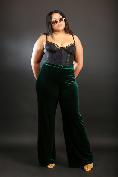 Charlotte Velvet Pants | Green